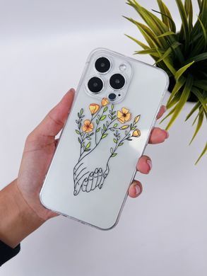 Чехол прозрачный Print Leaves для iPhone 16e | 17e Face - ash-mobile.com.ua - фото 3