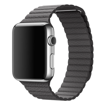 Шкіряний Ремінець Leather Loop Band для Apple Watch 42mm | 44mm | 45mm | 46mm | 49mm Charcoal Grey - ash-mobile.com.ua - фото 1