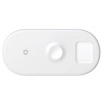 Бездротовий ЗП Baseus Smart 3in1 Wireless Charger For Phone+Watch+Pods (18W MAX) White - ash-mobile.com.ua - фото 1