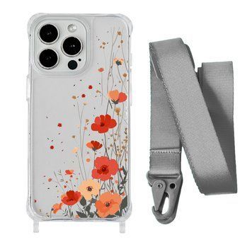 Чохол прозорий з ремінцем Print Flower для iPhone 7 Plus | 8 Plus Autumn Blossom/Silver - ash-mobile.com.ua - фото 1
