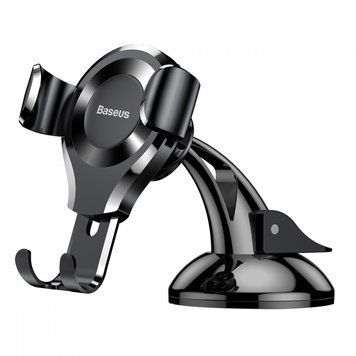 Автодержатель Baseus Osculum Type Gravity Car Mount Black - ash-mobile.com.ua - фото 1