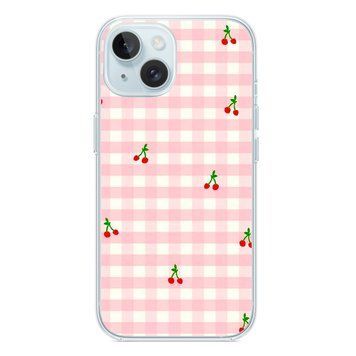 Чохол прозорий Print Cherry Land with MagSafe для iPhone 15 Cherry Pink - ash-mobile.com.ua - фото 1