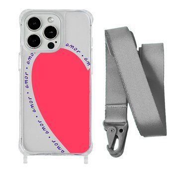 Чохол прозорий з ремінцем Print Mood swings для iPhone X | XS Heart Amor/Silver - ash-mobile.com.ua - фото 1