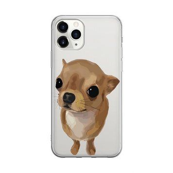 Чохол прозорий Print Dogs для iPhone 13 PRO Dog Chihuahua Light-Brown - ash-mobile.com.ua - фото 1