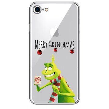 Чехол прозрачный Print NEW YEAR для iPhone 16e | 17e Merry Grinchmas - ash-mobile.com.ua - фото 1