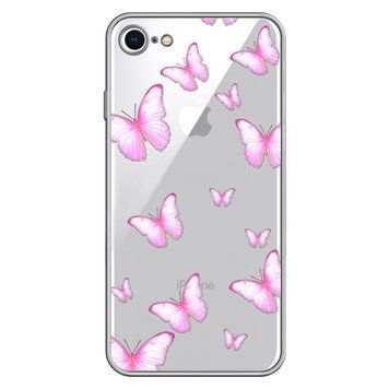 Чохол прозорий Print Butterfly для iPhone 16e | 17e Light Pink - ash-mobile.com.ua - фото 1