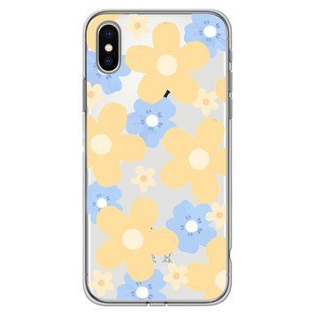 Чохол прозорий Print Flower Color для iPhone X | XS Yellow - ash-mobile.com.ua - фото 1