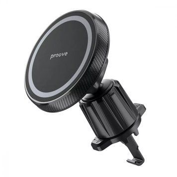 Автомобильный держатель Proove Carbon Magnetic Air Outlet Car Mount Magnetic Ring Black - ash-mobile.com.ua - фото 1