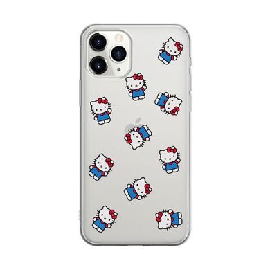 Чохол прозорий Print Hello Kitty для iPhone 13 PRO MAX Whole Blue - ash-mobile.com.ua - фото 1