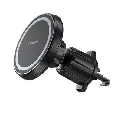 Автомобильный держатель Proove Carbon Magnetic Air Outlet Car Mount Magnetic Ring Black - ash-mobile.com.ua - фото 3