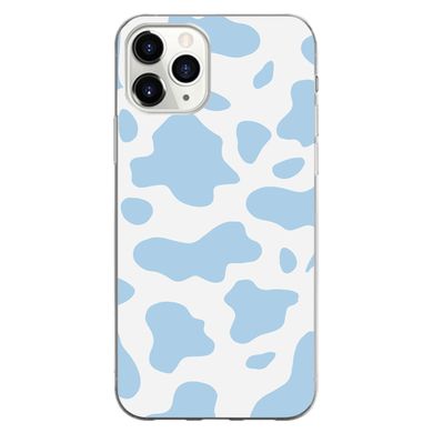 Чехол прозрачный Print Animal Blue для iPhone 15 PRO MAX Cow
