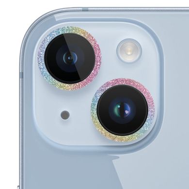Захисне скло на камеру Diamonds Lens для iPhone 15 | 15 Plus Rainbow