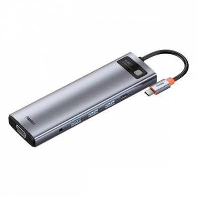 Перехідник для MacBook USB-C хаб Baseus Metal Gleam Series Multifunctional 11 в 1 Gray купити