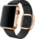 Ремешок Modern Buckle Leather для Apple Watch 42/44/45/49 mm Black/Gold купить
