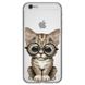 Чохол прозорий Print Animals для iPhone 6 Plus | 6s Plus Cat купити
