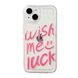 Чохол Transparent Shockproof Case для iPhone 14 Wish me luck