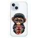 Чохол прозорий Print Animals with MagSafe для iPhone 14 Monkey - ash-mobile.com.ua - фото 1