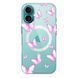 Чехол прозрачный Print Butterfly with MagSafe для iPhone 17 Light Pink