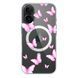 Чехол прозрачный Print Butterfly with MagSafe для iPhone 17 Light Pink