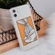 Чохол прозорий Print Кролик для iPhone 13 Orange