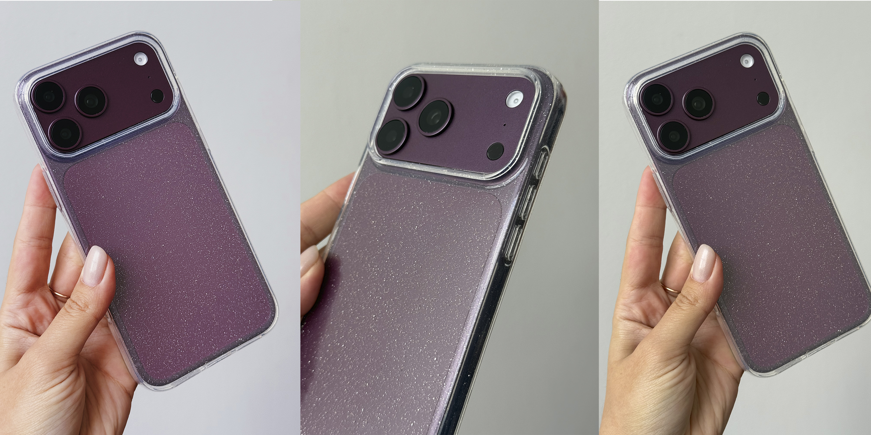 Прозрачный чехол с блестками для iPhone 18 PRO