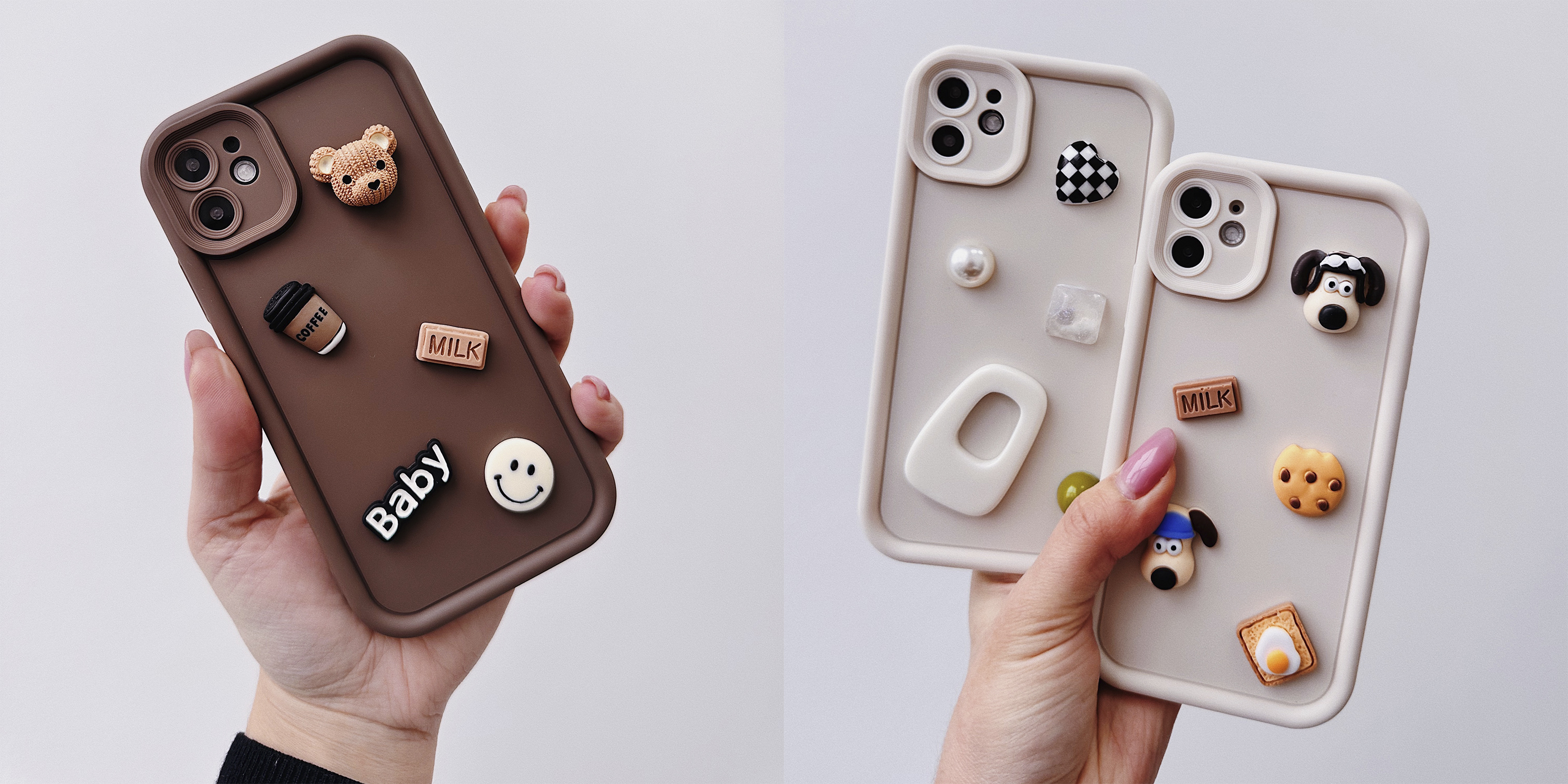 чохол шоколадний з 3д фігурками ASH-Mobile, чохол для iPhone з унікальним дизайном
