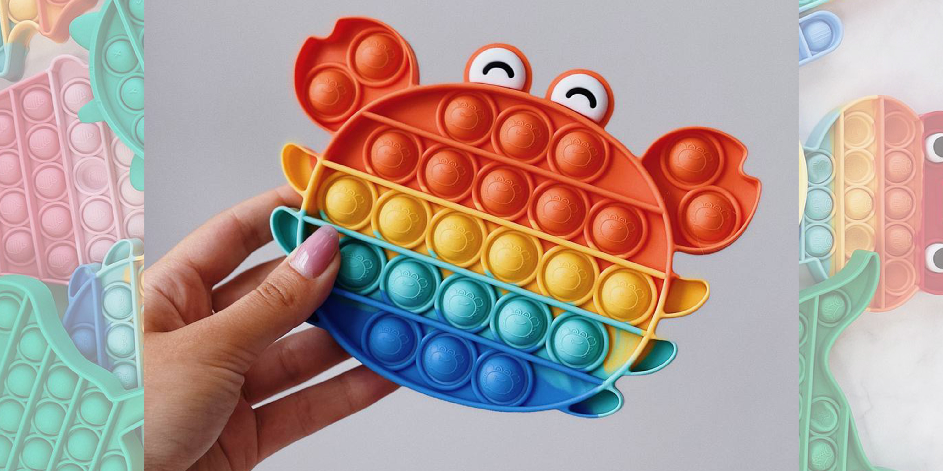 Pop-It іграшка Crab (Крабик) Orange/Blue