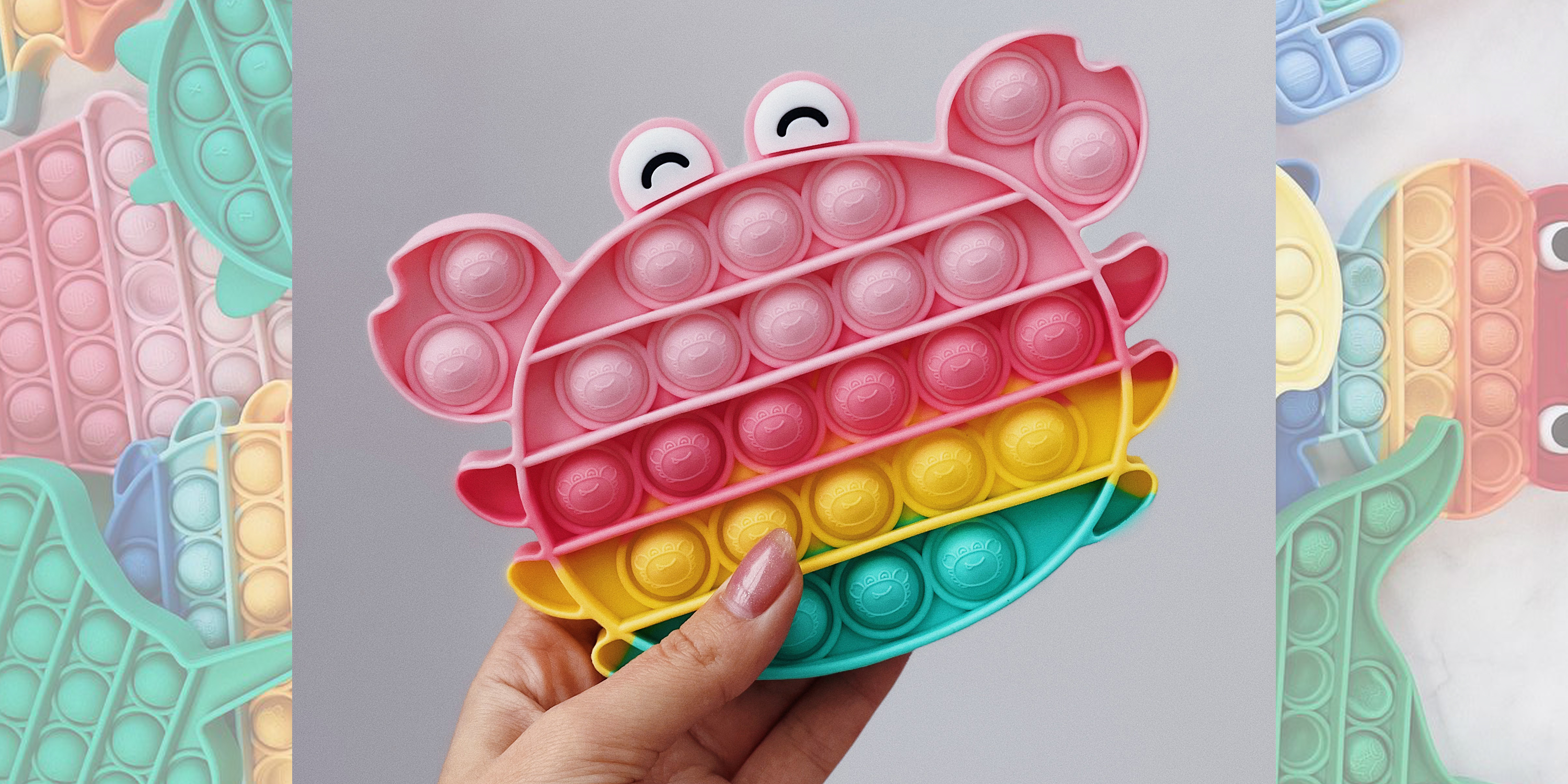 Pop-It іграшка Crab (Крабик) Pink/Spearmint