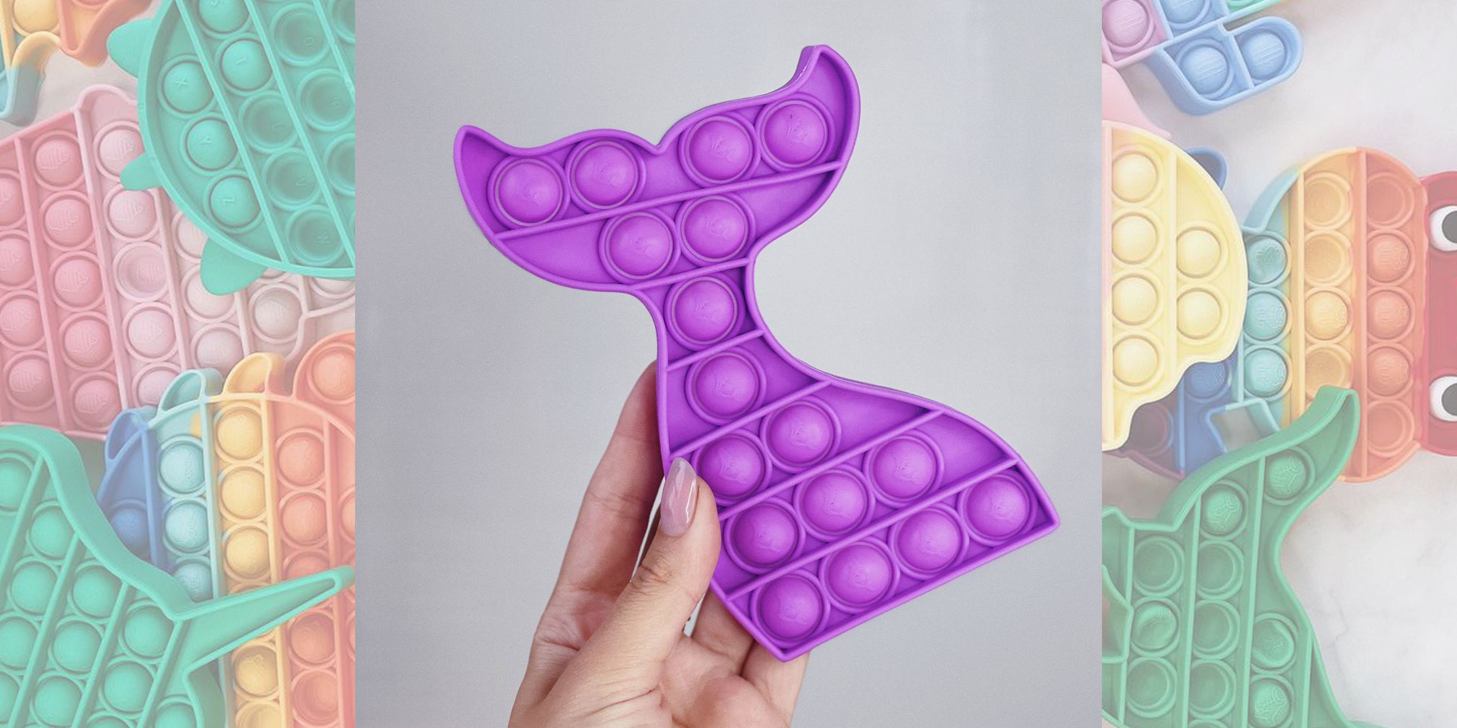 Pop-It іграшка Fish Tail (Риб'ячий Хвостик) Purple
