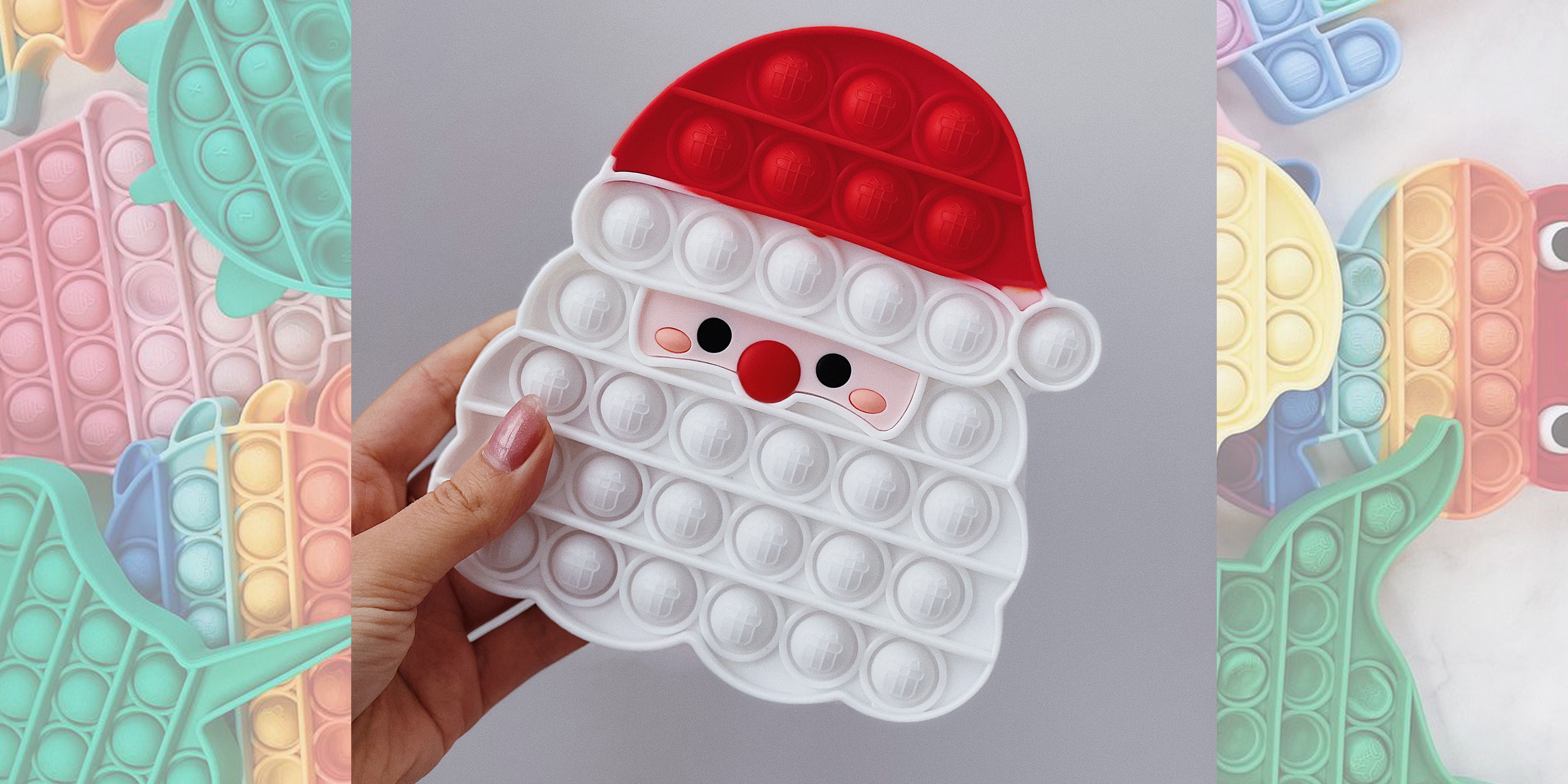 Pop-It іграшка Santa Claus (Дід Мороз) Red/White