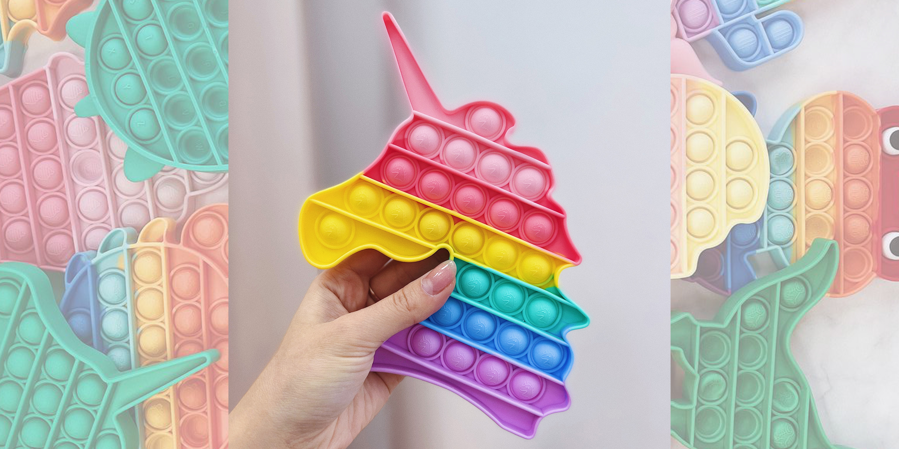Pop-It іграшка Unicorn (Єдиноріг) Light Pink/Glycine