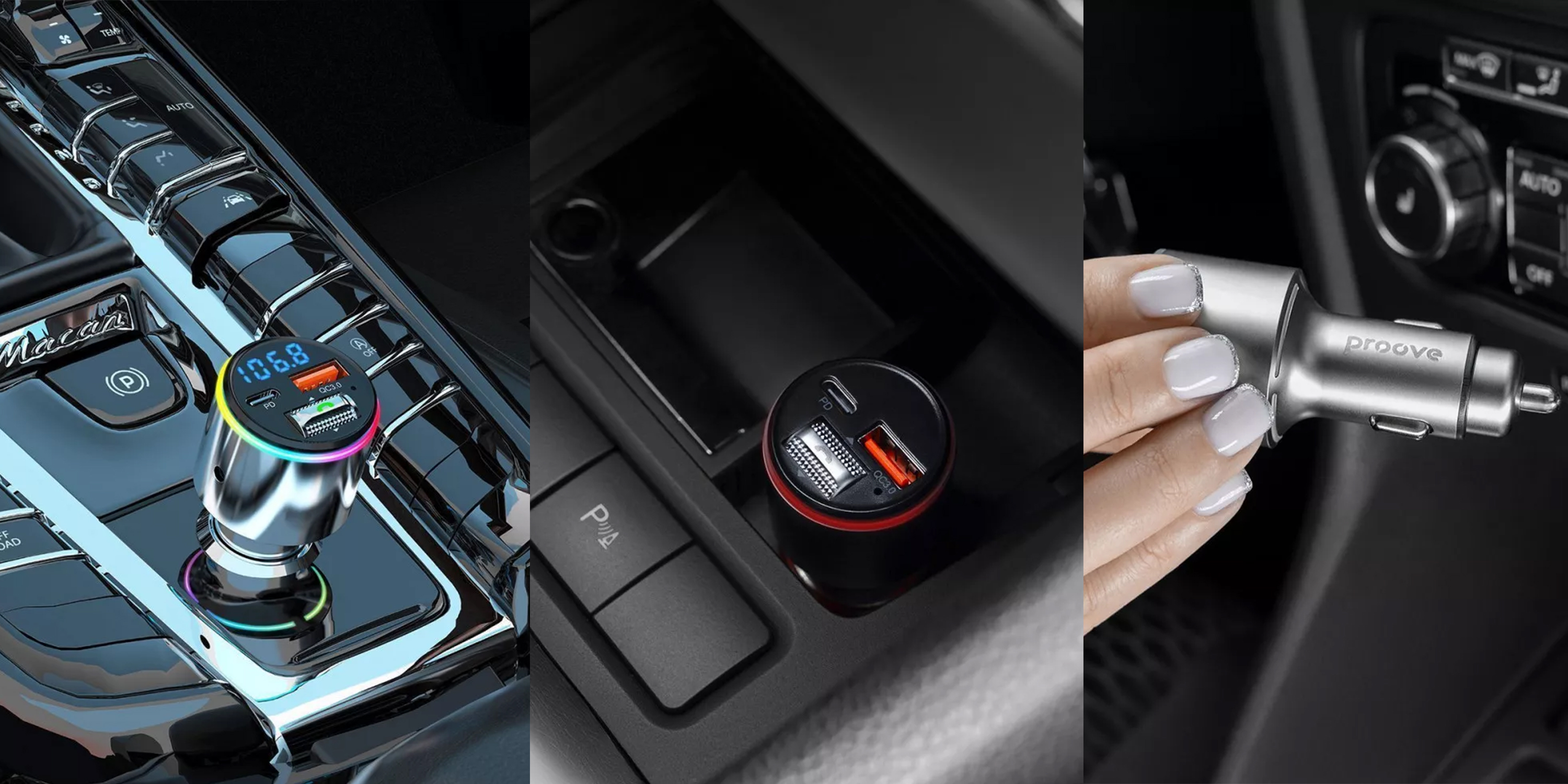 Автомобільний зарядний пристрій Proove FM Launcher Power Drive 30W